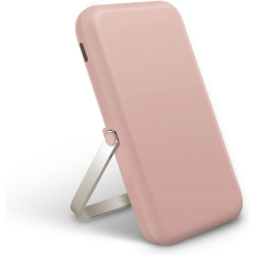 UNIQ Hoveo magnetická powerbanka s rychlým nabíjením a stojánkem (5000mAh) růžová UNIQ Hoveo magnetická powerbanka s rychlým nabíjením a stojánkem (5000mAh) růžová