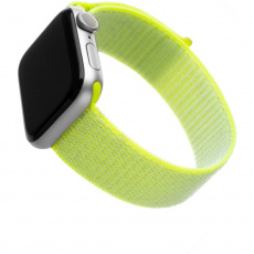 FIXED Nylon Strap nylonový pásek pro Apple Watch 42/44/45mm limetkový