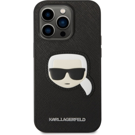 Karl Lagerfeld PU Saffiano Karl Head kryt iPhone 14 Pro černý