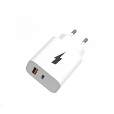 WG - Síťová nabíječka 2x USB, 1x USB-C PD 20W + 1x USB-A QC 3.0 18W, bílá