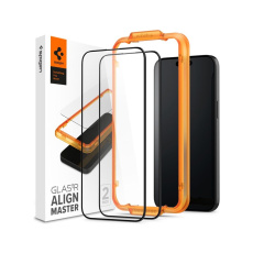 Spigen Glass tR AlignMaster 2 Pack tvrzené sklo iPhone 15 Plus černé