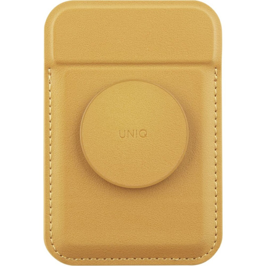 UNIQ FLIXA MagSafe stojánek s gripem a se sloty pro platební kartu žlutý