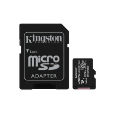 Kingston 128GB micSDXC Canvas Select Plus 100R A1 C10 Card + SD adaptér