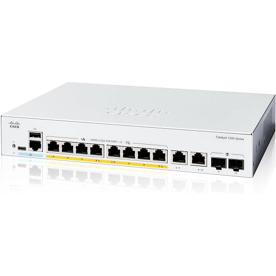 Cisco Catalyst switch C1200-8FP-2G (8xGbE,2xGbE/SFP combo,8xPoE+,120W,fanless) - REFRESH Cisco Catalyst switch C1200-8FP-2G (8xGbE,2xGbE/SFP combo,8xPoE+,120W,fanless) - REFRESH