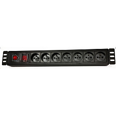 19" rozvodný panel LEXI-Net 7x230V, ČSN, vypínač, proudová ochrana, kabel 3m, 1,5U 19" rozvodný panel LEXI-Net 7x230V, ČSN, vypínač, proudová ochrana, kabel 3m, 1,5U