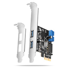 AXAGON PCEU-232RS, PCIe řadič, 2+2x USB 5Gbps port, SATA napájení, Renesas PD720201, SP & LP AXAGON PCEU-232RS, PCIe řadič, 2+2x USB 5Gbps port, SATA napájení, Renesas PD720201, SP & LP