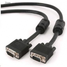 GEMBIRD Kabel VGA propojovací 30m, černý (15M/M, stiněný extra, feritová jádra) GEMBIRD Kabel VGA propojovací 30m, černý (15M/M, stiněný extra, feritová jádra)