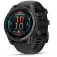 Garmin fenix® E – 47 mm, AMOLED, Slate grey steel / Černý silikonový řemínek, EU