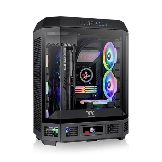 THERMALTAKE Case The Tower 600, ATX, Průhledná bočnice, 2x 140mm Fan, černá THERMALTAKE Case The Tower 600, ATX, Průhledná bočnice, 2x 140mm Fan, černá