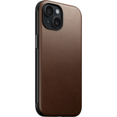 Nomad Modern Leather MagSafe kryt iPhone 15 hnědý