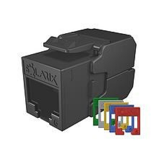 Solarix Samořezný keystone CAT6 UTP SXKJ-6-UTP-RAL-SA, RAL FIT moduly, SECURE CAP, Component Level a 4PPoE certifikace