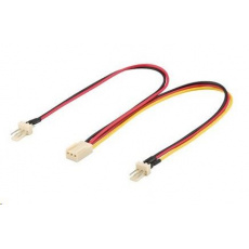 PREMIUMCORD Rozdvojka pro napájení ventilátorů 3pin TX 22cm PREMIUMCORD Rozdvojka pro napájení ventilátorů 3pin TX 22cm