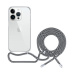 EPICO transparentní kryt se šňůrkou pro iPhone 14 Pro Max černo-bílá