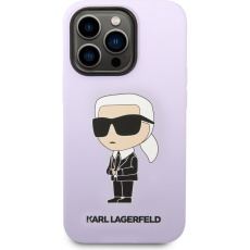 Karl Lagerfeld Liquid Silicone Ikonik NFT kryt iPhone 14 Pro Max fialový