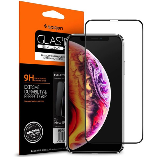 Spigen Glass FC HD kryt iPhone 11/XR černý
