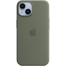 Apple silikonový kryt s MagSafe na iPhone 14 olivový
