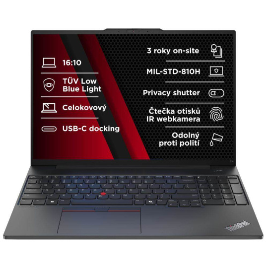 LENOVO NTB ThinkPad E16 AMD G2 - Ryzen7 7735U,16" WUXGA,16GB,512SSD,bezOS