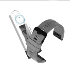 RhinoTech řemínek pro Garmin QuickFit sportovní silikonový 22mm šedý RhinoTech řemínek pro Garmin QuickFit sportovní silikonový 22mm šedý