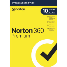 NORTON 360 PREMIUM 75GB +VPN 1 uživatel pro 10 zařízení na 1rok ESD