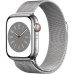 Apple Watch Series 8 Cellular 41mm stříbrná ocel se stříbrným milánským tahem