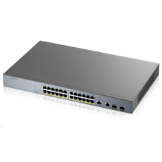 Zyxel GS1350-26HP 26 Port smart managed CCTV PoE switch, long range, 375W, 24x GbE, 2x combo RJ45/SFP Zyxel GS1350-26HP 26 Port smart managed CCTV PoE switch, long range, 375W, 24x GbE, 2x combo RJ45/SFP