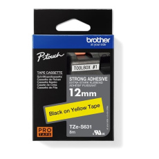BROTHER TZES631 - kazeta TZ šířky 12mm, extrémně adhesivní lamino TZE-S631, žlutá/černé písmo BROTHER TZES631 - kazeta TZ šířky 12mm, extrémně adhesivní lamino TZE-S631, žlutá/černé písmo