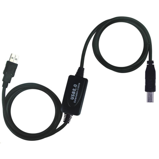 PREMIUMCORD USB 2.0 repeater a propojovací kabel A/M-B/M 20m PREMIUMCORD USB 2.0 repeater a propojovací kabel A/M-B/M 20m