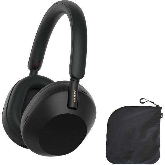 Sony bezdrátová sluchátka WH-1000XM5 Soft case, EU, černá Sony bezdrátová sluchátka WH-1000XM5 Soft case, EU, černá