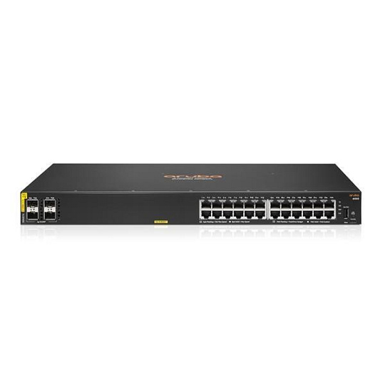 HPE Aruba Networking CX 6000 24p 10M/100M/1G Class4 PoE 4p SFP 1G 370W Switch R8N87B