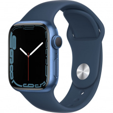 Apple Watch Series 7 41mm modrý hliník s modrým sportovním řemínkem Apple Watch Series 7 41mm modrý hliník s modrým sportovním řemínkem