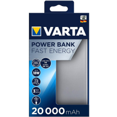 VARTA powerbanka 20000mAh stříbrná