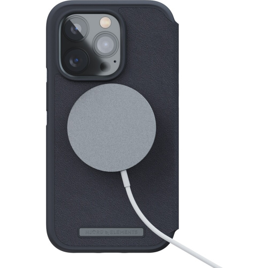 Njord Leather MagSafe Wallet pouzdro iPhone 14 Pro Max černé
