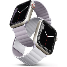 UNIQ Revix oboustranný řemínek pro Apple Watch 49/45/44/42mm Lilac (fialový/bílý)