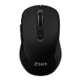 C-TECH myš Dual mode WLM-12BK, bezdrátová, 1600DPI, 6 tlačítek, černá, USB nano receiver