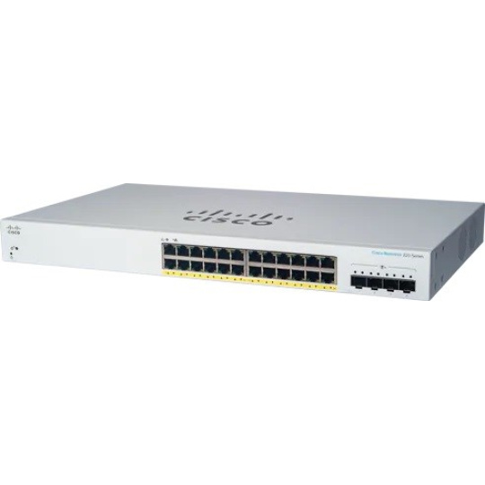 Cisco switch CBS220-24FP-4X, 24xGbE RJ45, 4x10GbE SFP+, PoE+, 382W