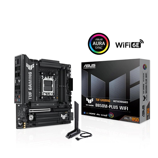ASUS MB Sc AM5 TUF GAMING B850M-PLUS WIFI, AMD B850, 4xDDR5, 1xDP, 1xHDMI, WiFi, mATX
