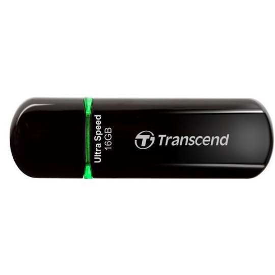 TRANSCEND Flash Disk 16GB JetFlash®600, USB 2.0 (R:32/W:16 MB/s) černá/zelená