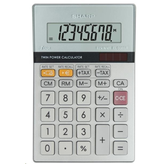 SHARP kalkulačka - EL330ERB - stříbrná