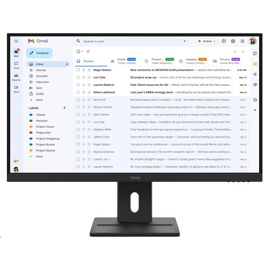 LENOVO LCD E27-40 - 27",IPS,16:9,1920x1080,100Hz,300cd/m2,1500:1,4ms(GtG),VGA,DP,HDMI,Pivot,repro