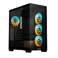 GIGABYTE case GB-C500P ST, Mid tower, 1xUSB-C 3.2, 2xUSB 3.0, 4x 120mm ARGB Fan, černá