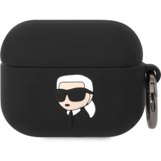Karl Lagerfeld 3D Logo NFT Karl Head Silikonové pouzdro Airpods Pro černé Karl Lagerfeld 3D Logo NFT Karl Head Silikonové pouzdro Airpods Pro černé