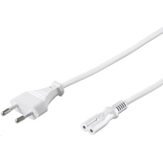 PREMIUMCORD Kabel síťový 230V k magnetofonu 3m bílý PREMIUMCORD Kabel síťový 230V k magnetofonu 3m bílý
