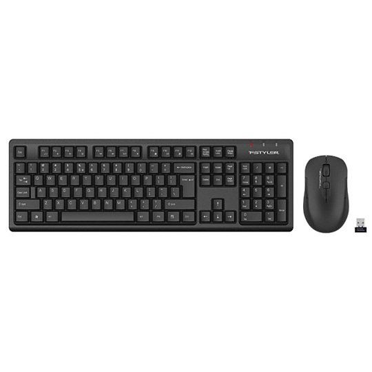 A4tech FG1200 FStyler, bezdrátový kancelářský set klávesnice s myší, 2,4G, černá