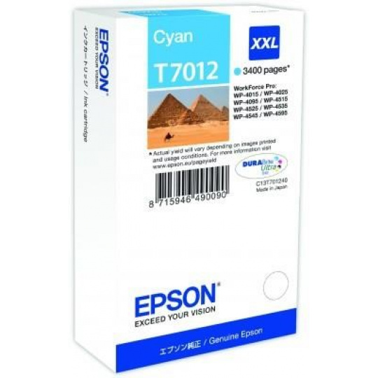 EPSON Ink bar WorkForce-4000/4500 - Cyan XXL - (34,2 ml) (3.400 str.) EPSON Ink bar WorkForce-4000/4500 - Cyan XXL - (34,2 ml) (3.400 str.)