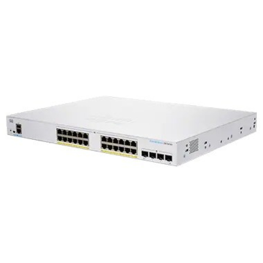 Cisco switch CBS350-24P-4X, 24xGbE RJ45, 4x10GbE SFP+, fanless, PoE+, 195W - REFRESH