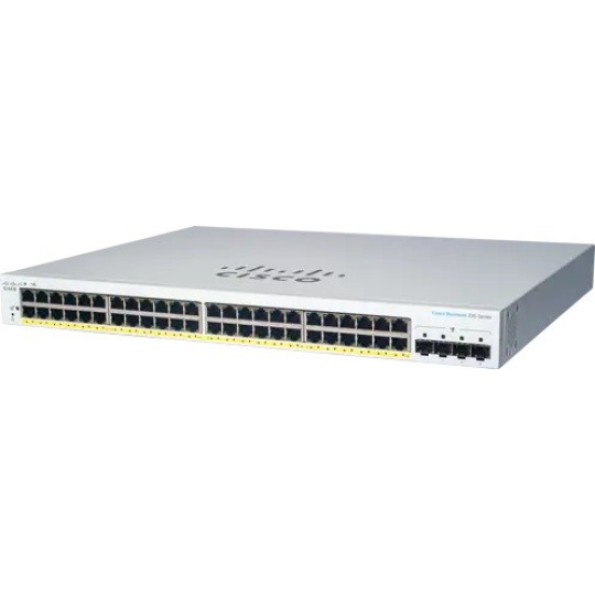 Cisco switch CBS220-48P-4G, 48xGbE RJ45, 4xSFP, PoE+, 382W - REFRESH