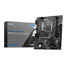 MSI MB Sc LGA1700 PRO H610M-G DDR4, Intel H610, 2xDDR4, 1xDP, 1xHDMI, 1xVGA, mATX MSI MB Sc LGA1700 PRO H610M-G DDR4, Intel H610, 2xDDR4, 1xDP, 1xHDMI, 1xVGA, mATX