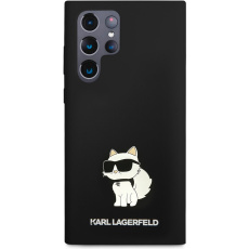 Karl Lagerfeld Liquid Silicone Choupette NFT kryt Samsung Galaxy S23 Ultra černý