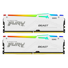 KINGSTON DIMM DDR5 64GB (Kit of 2) 6000MT/s CL30 Non-ECC FURY Beast RGB EXPO, Bílá KINGSTON DIMM DDR5 64GB (Kit of 2) 6000MT/s CL30 Non-ECC FURY Beast RGB EXPO, Bílá