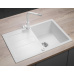 DG10C45wh Granite sink with draining board Cubis WHITE